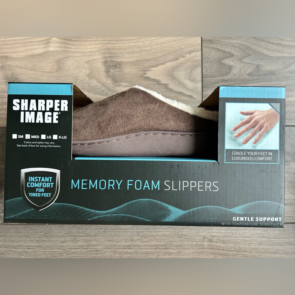 Sharper Image Memory Foam Slippers (BRAND NEW)